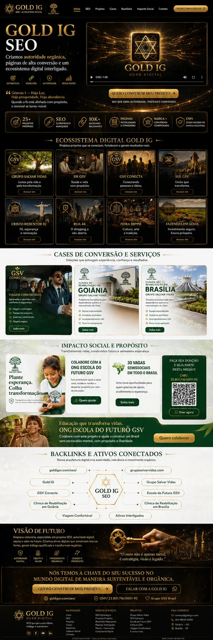 Preview da página Gold IG SEO completa